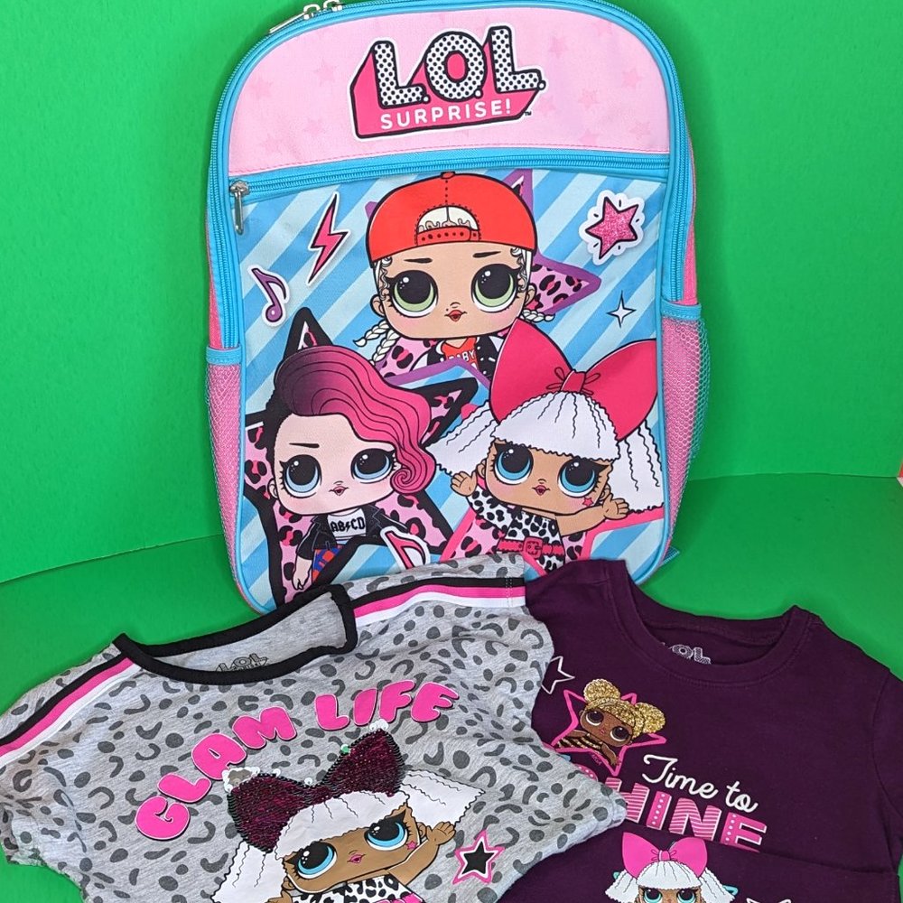 LOL Bundle - Surprise! Backpack (NWOT) & T-Shirt (3 Pcs)
